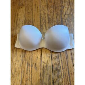 Ambrielle Bra Womens 38C White Strapless Multiway Push Up Convertible Underwire